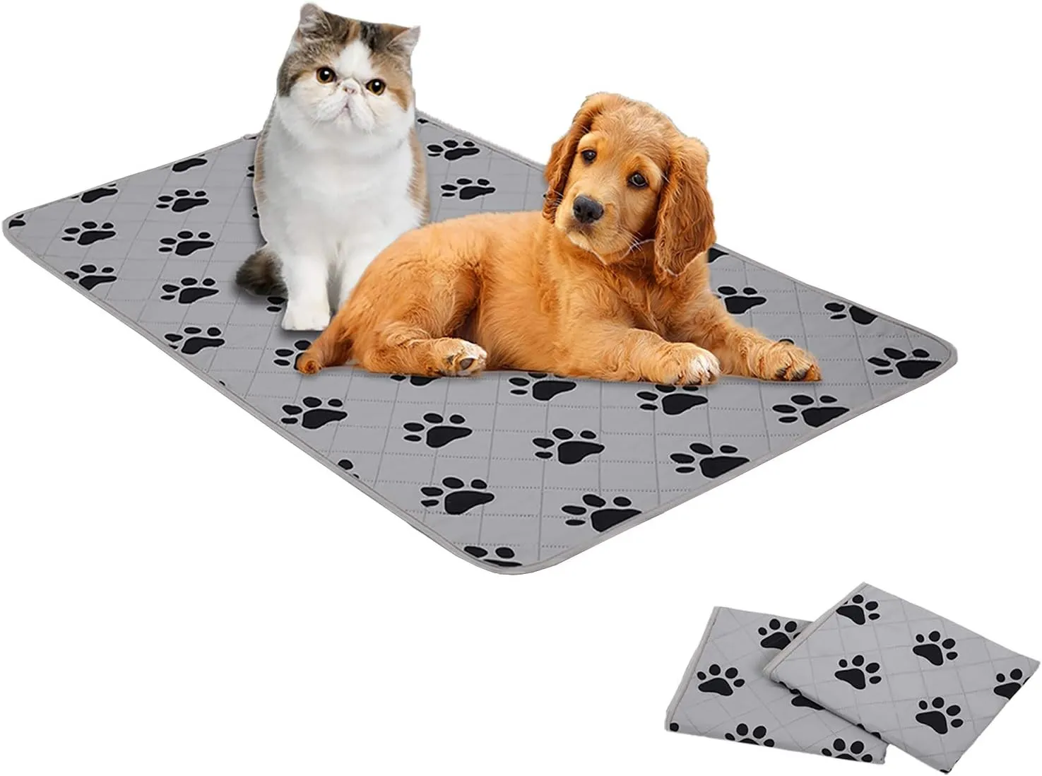 SPXTEX Dog Crate Pads, Washable Non-Slip Puppy Pee Rugs, Waterproof Pet Training Pads for Small Dogs, 2 Pieces, 18"x24"