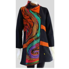 Swirl Canvas Fleece Lined Jacket