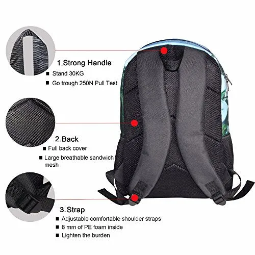 Thikin Cool 3D Animals Bookbag Childrens School Backpack