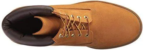 Timberland Men's 6" Basic Boot-Contrast Collar, Wheat Nubuck, 10 M US