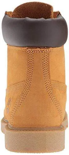 Timberland Men's 6" Basic Boot-Contrast Collar, Wheat Nubuck, 10 M US