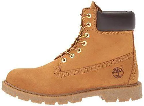 Timberland Men's 6" Basic Boot-Contrast Collar, Wheat Nubuck, 10 M US
