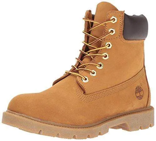 Timberland Men's 6" Basic Boot-Contrast Collar, Wheat Nubuck, 10 M US