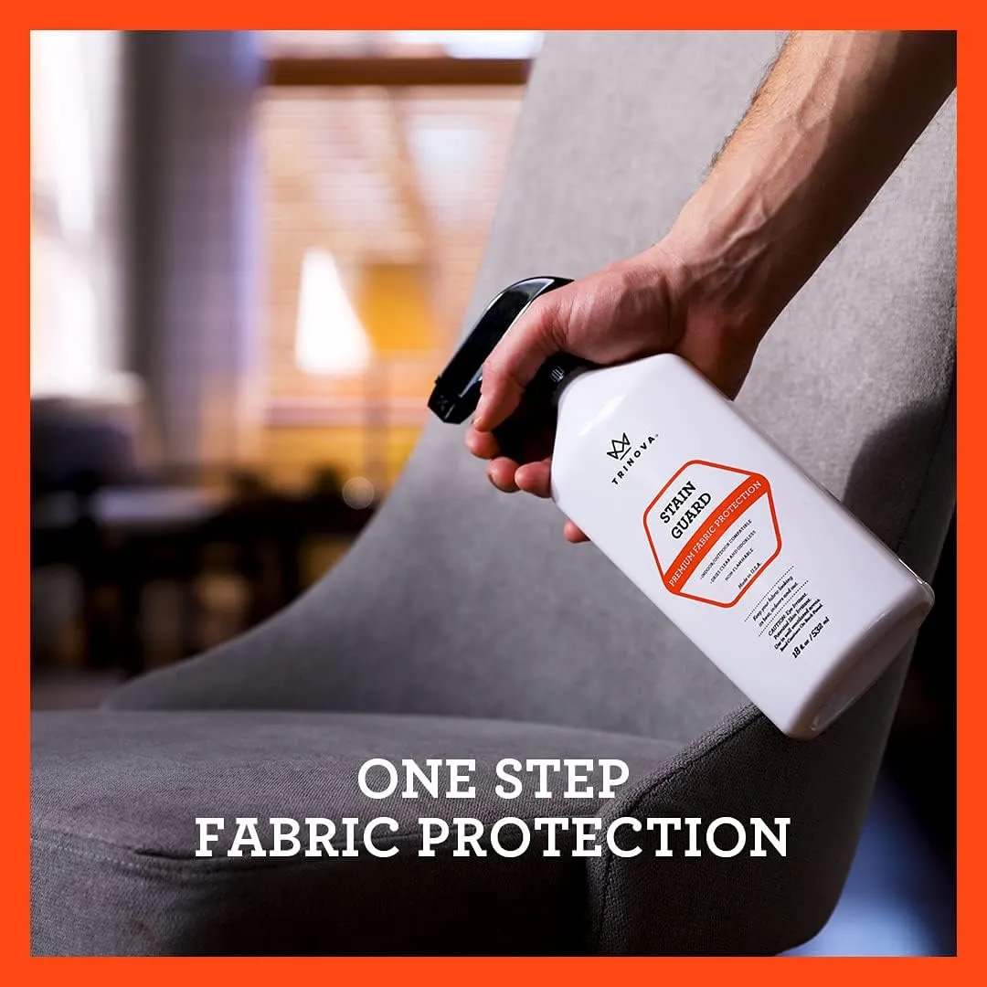TriNova Non-Aerosol Stain Guard - Fabric Protection Spray for Upholstery, Carpet, Rugs and More to protect from liquid stains (18 fl oz)