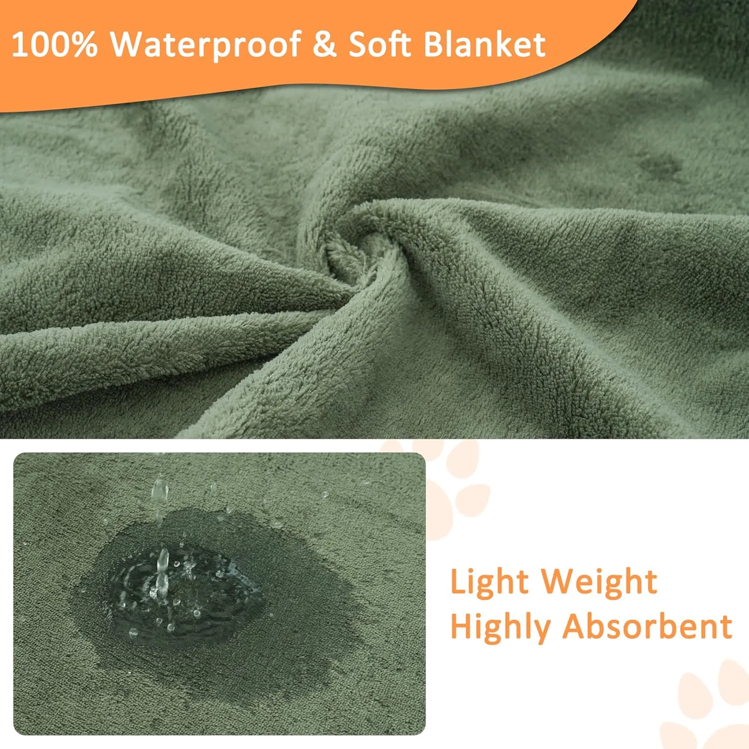 Washable Pee Pads for Dogs 36'' x 48", Non-Slip Washable Pee Pads for Dogs ,Fast Absorbent Pet Whelping Pads, Waterproof Dog Playpen Mat for Incontinence, Housebreak, Crate, 3 Packs, Green