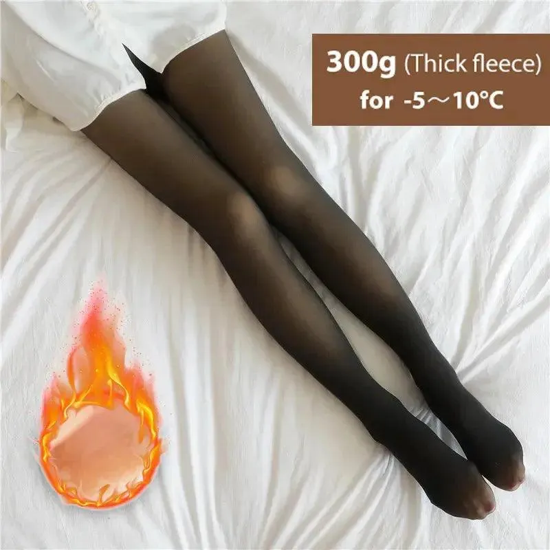 Winter Tights Warm Fleece Pantyhose for Women – High Waist Comfort
