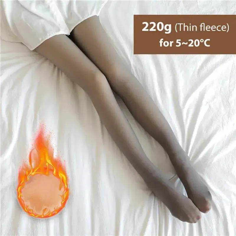 Winter Tights Warm Fleece Pantyhose for Women – High Waist Comfort