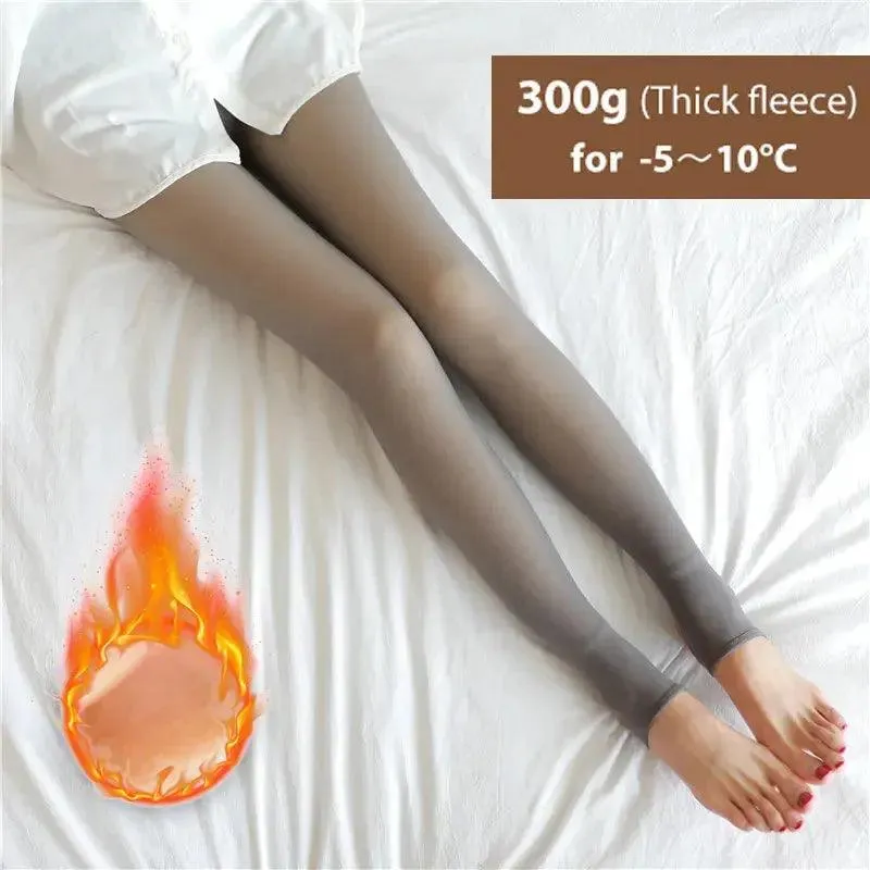 Winter Tights Warm Fleece Pantyhose for Women – High Waist Comfort