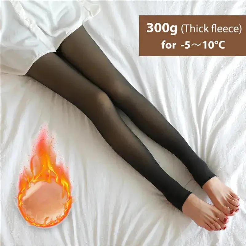 Winter Tights Warm Fleece Pantyhose for Women – High Waist Comfort