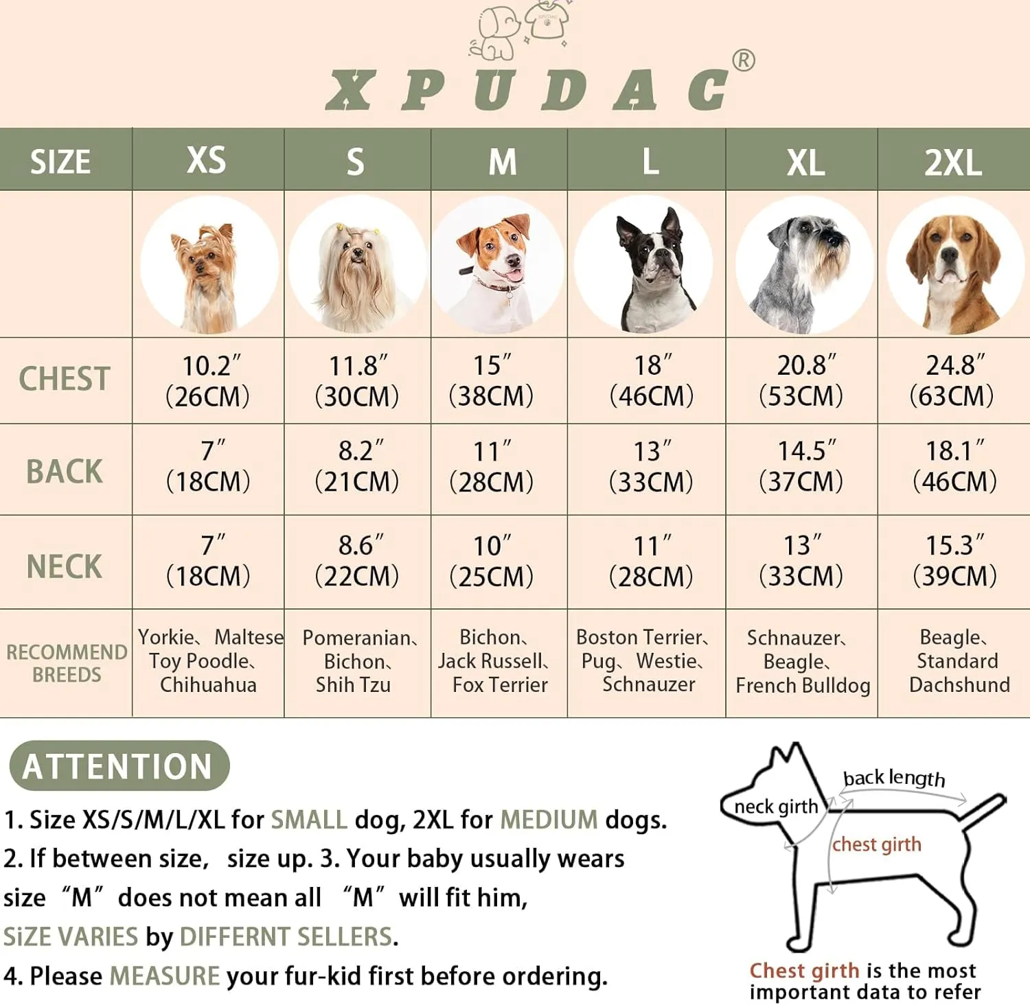 XPUDAC 2 Pack Sweater Knitted Sweatshirt Turtleneck Warm Cold Weather Clothes for Small Medium Dogs - Medium